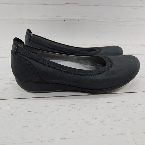 Dansko Womens Kristen Black Nubuck Leather Ballet Flats Slip On Shoes EU 37 US 7 - Picture 5 of 10